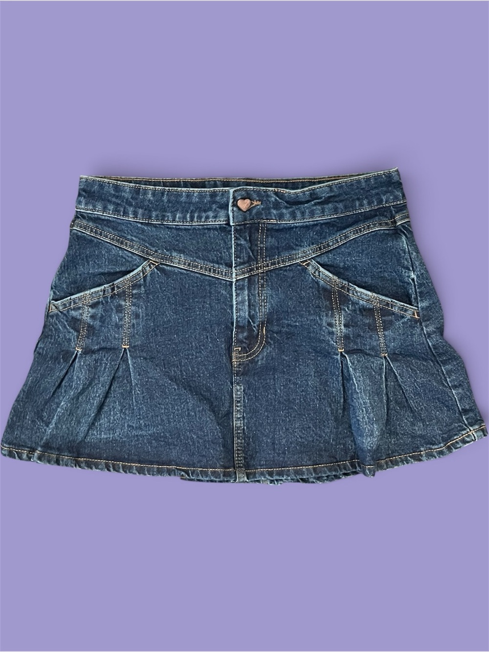 Celebrity Pink Dark Blue Denim Mini Skirt